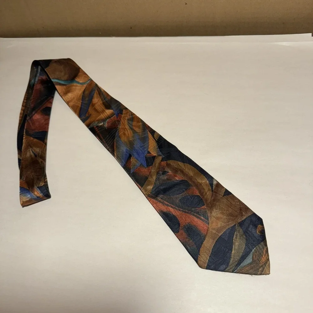 Vintage GIANNO  Italian Import Tie Necktie Multicolor Abstract‎ Geometric Artsy